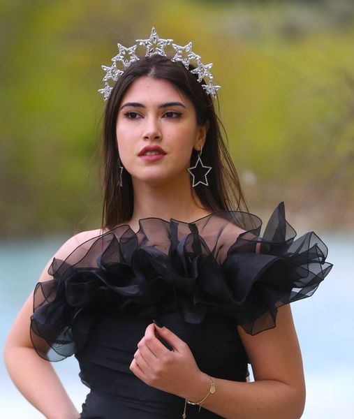 

net exaggerate luxury star hairband shining fashion weimi red hair accessories zircon swimsuit bandage bathing suits pad