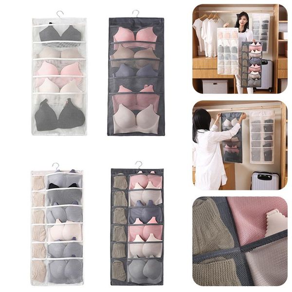 

wall hanging storage large capacity wall mounted wardrobe organizer for cosmetic sock tie sundry bag keys socks shoe underwear