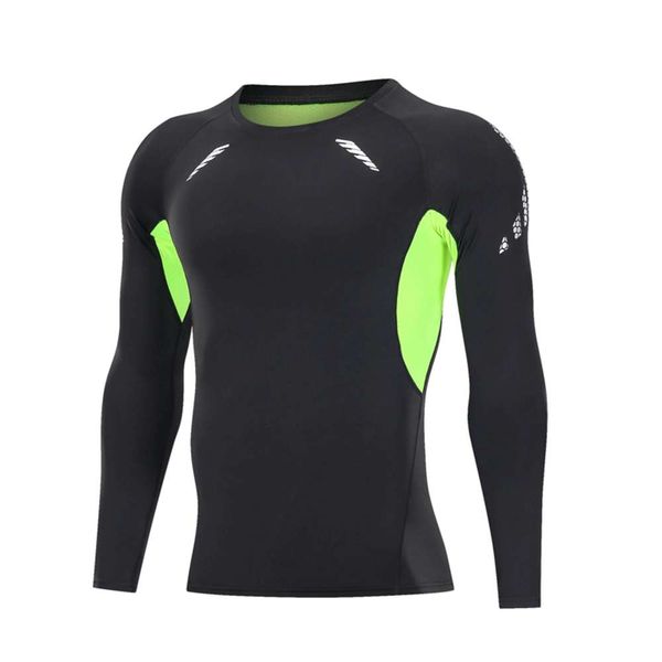 

fitness suit men's long sleeve spring and autumn sports running basketball football training base high elastic fast dry tights, Gray