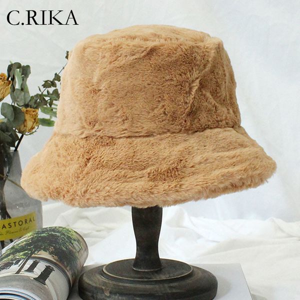 

мех густой теплой зимы bucket hat женщины solid color girls flat top velvet fedoras дамы плюшевые боб feminios мода gorras 201009, Blue;gray