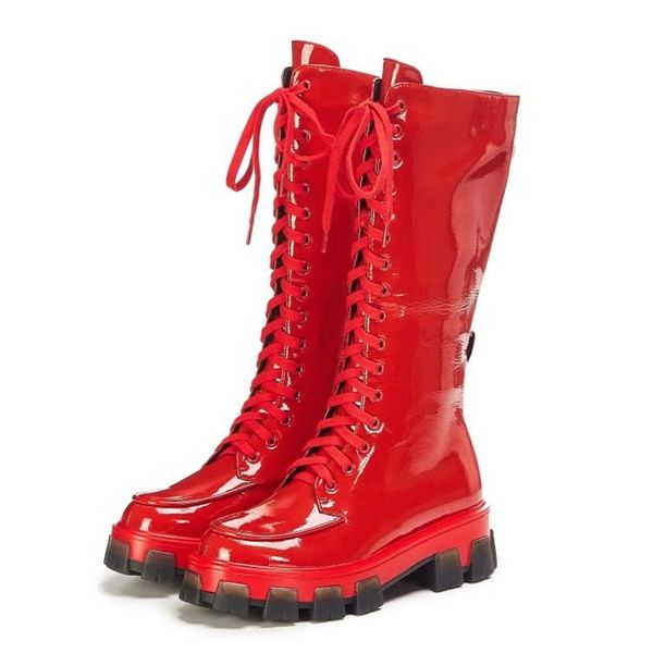 

2021 genuine leather mark at knee height female boots night women's shoes nowd, Black