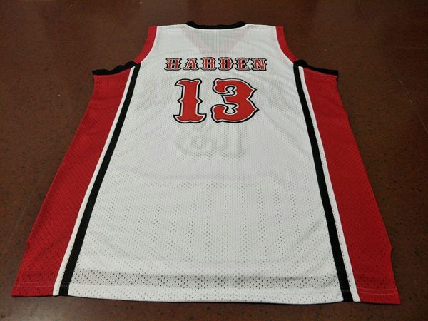 21S # 13 James Harden Artesia Jersey University BIANCO NERO taglia S-4XL Maglia College ricamata di alta qualità