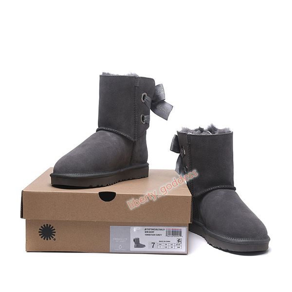 

2021 new women wgg australia boots australian australianas girl bailey bow classic suede size 35-40, Black