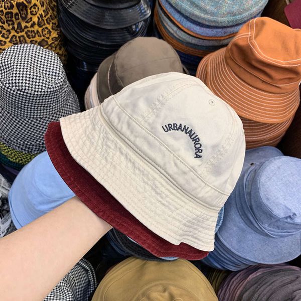 

embroidered arc washed letter cotton dome korean sunshade cap, Blue;gray