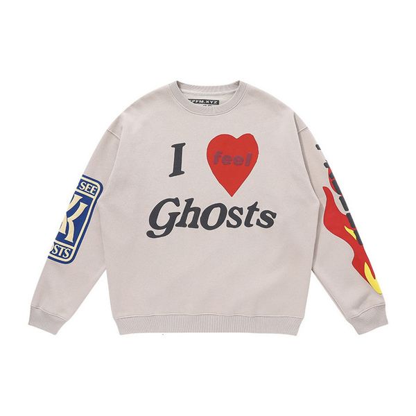 

2021 new kids see ghosts dye hoodie hooded men women streetwear kanye west sweatshirts arrived wyv5, Black