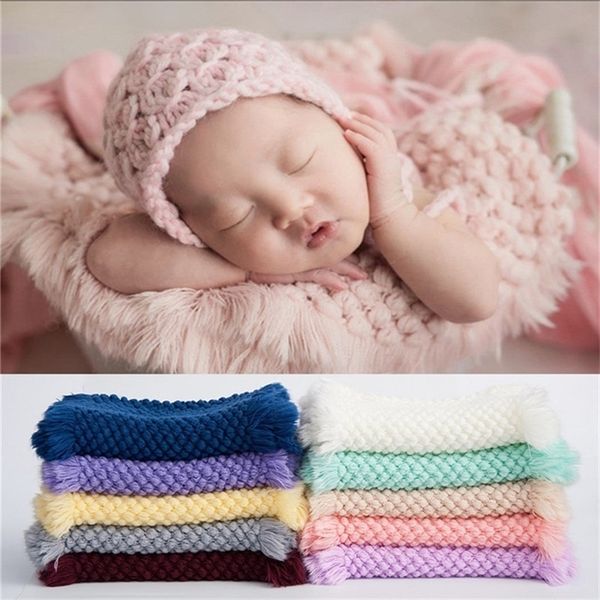 

newborn pgraphy props knitted baby wool blanket p backgroup accessoies y201009