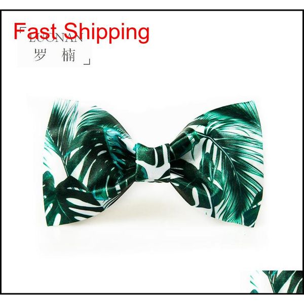 

bowtie for men wedding tie green tropical rainforest prints outdoor wedding fashion business men's an qylvwv beauty888, Black;blue