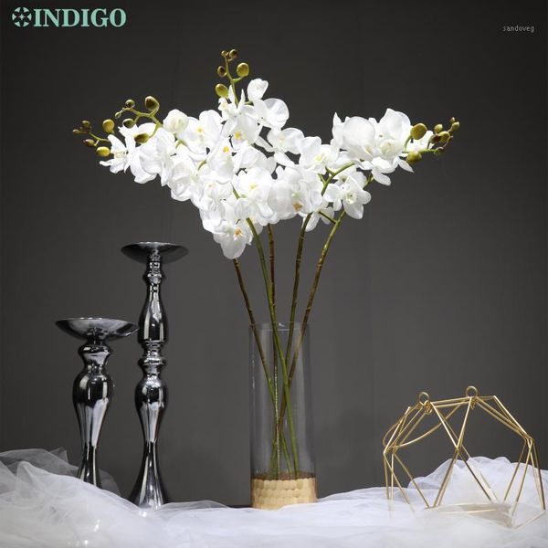 

indigo- wedding wholesale 100pcs white phalaenopsis orchid flower real touch artificial flower party fake l decor1