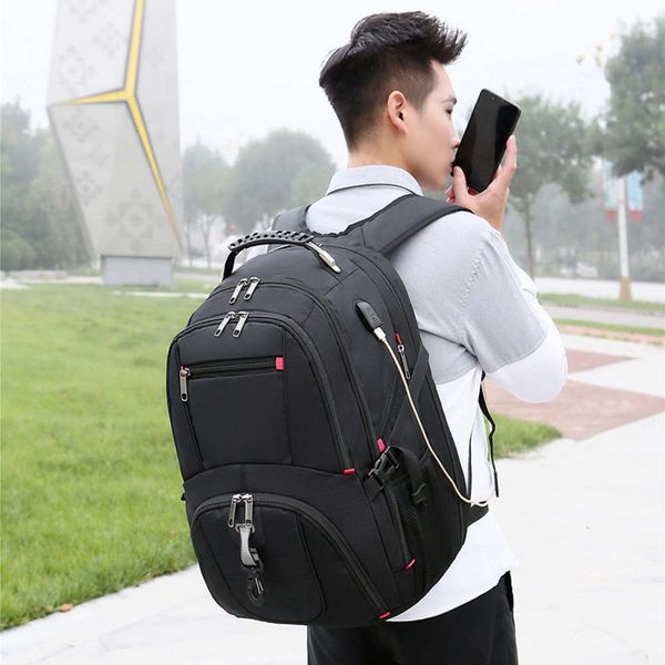

men's bus multifunctional usb comter 17 inch schoolbag