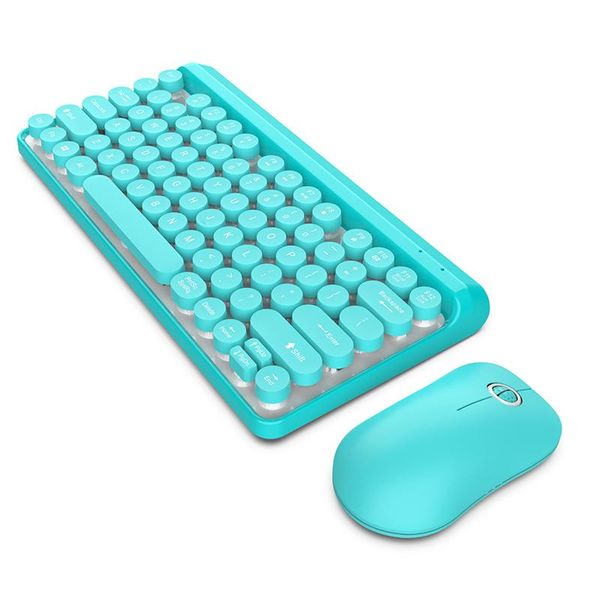 

keyboard mouse combos -cute wireless 2.4g set punk stylish color
