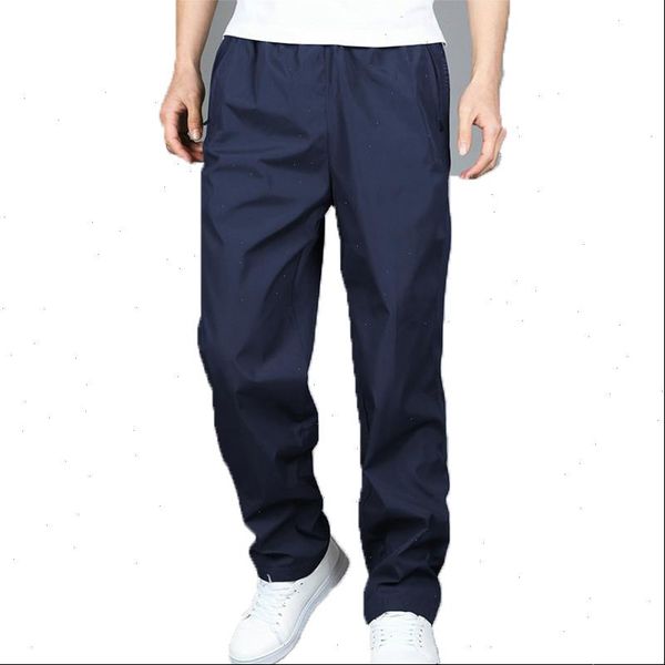 

thin section sweatpants pants male spring summer casual trousers polyester fiber loose plus size quick drying pants sportwear, Black
