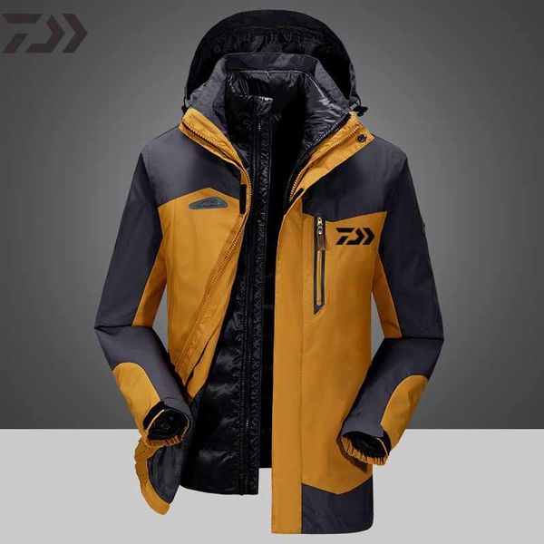

winter men's windbreaker fishing coat, Blue;black