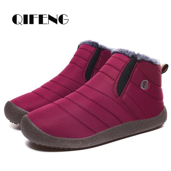 

waterproof winter children casual shoes warm add fur sport sneakers kids comfortable snow outdoor girl flat plush toddler boy wmtuwt, Black
