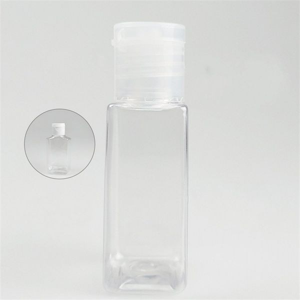 

disposable hand sanitizer bottles pet plastic transparent flip over liquid soap bottle mini makeup containers portable 60ml 0 6sx e19