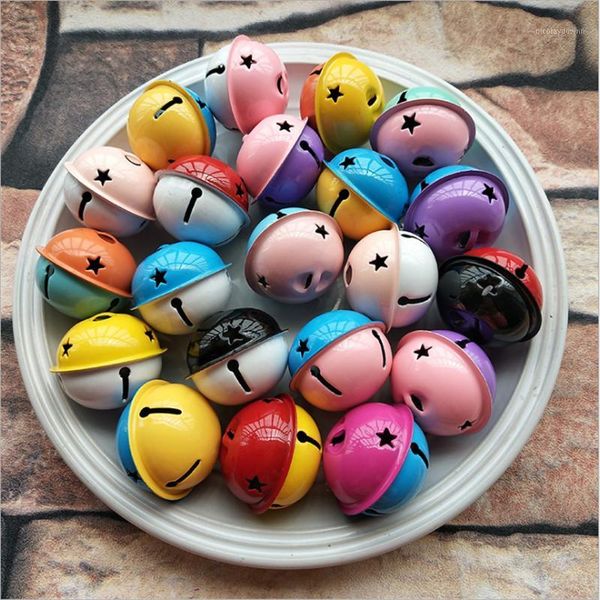 

christmas decorations double color big bell creative metal 4cm baking lacquer accessories diy key ring the bell20pcs1