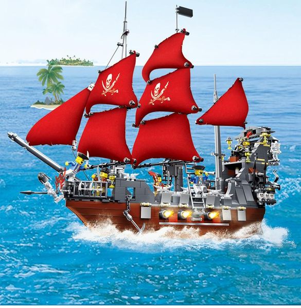 

1123pcs small particle building blocks black beard ship cute pirate action figure assembly toys kids intelligence gift 02