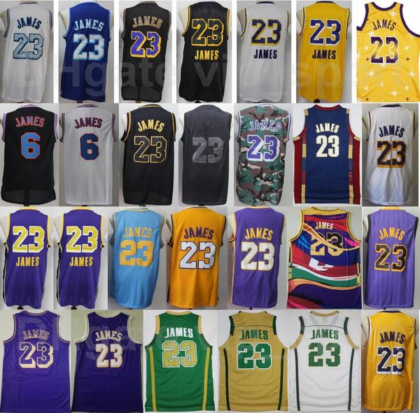 

men lebron 23 james basketball jersey vintage tune squad looney tunes stitched st. vincent mary high school irish purple yellow white red, Black;red