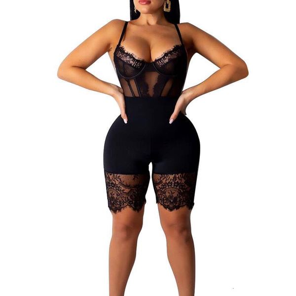 

women long sleeve v neck lace bodysuit ladies babydoll leotard jumpsuit drop shipping good quality, Black;white