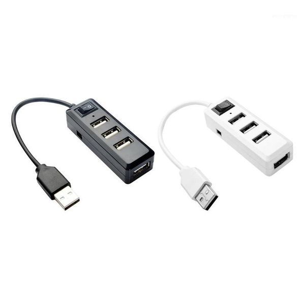 

portable 480mbps usb hub splitter 4 ports usb 2.0 deskcharging extension socket adapter with switcher for pc computer1