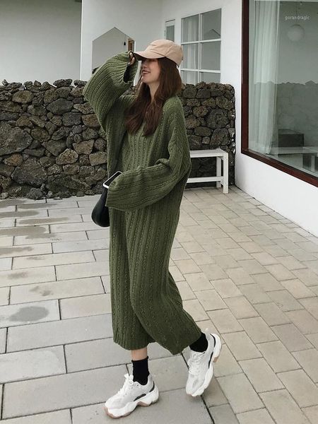 

fashion] tide autumn and winter new products fashion solid color long over-the-knee round neck knit sweater skirt pa5551, White;black