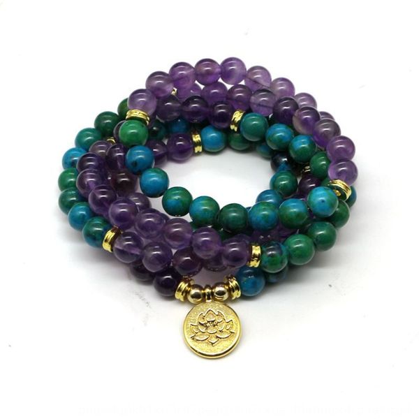 

jewelry mala 108 beads phoenix stone amethyst pearl lotus pendant braceletbracelet braceletbuddha om pendant bracelet i7a1n, Golden;silver