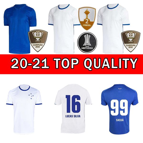 

20 21 cruzeiro soccer jersey fred home blue away white robinho thiago neves men football shirt 2020, Black;yellow