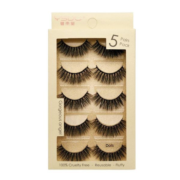 

5 pairs mink eyelashes natural long fake lashes makeup lashes hand made dramatic eye lashes for makeup mink cilios maquiagem wmtdhu