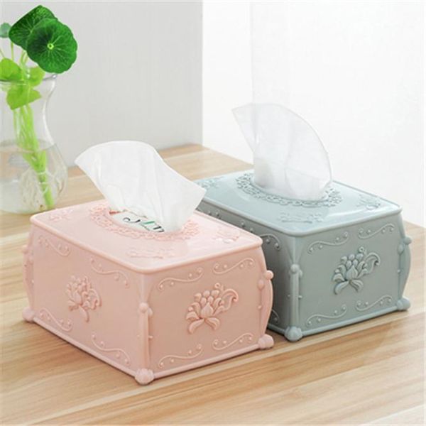 

tissue boxes & napkins 50pcs luxury paper rack 17x12x9cm pp anti-moisture napkin box case household home office holder box1