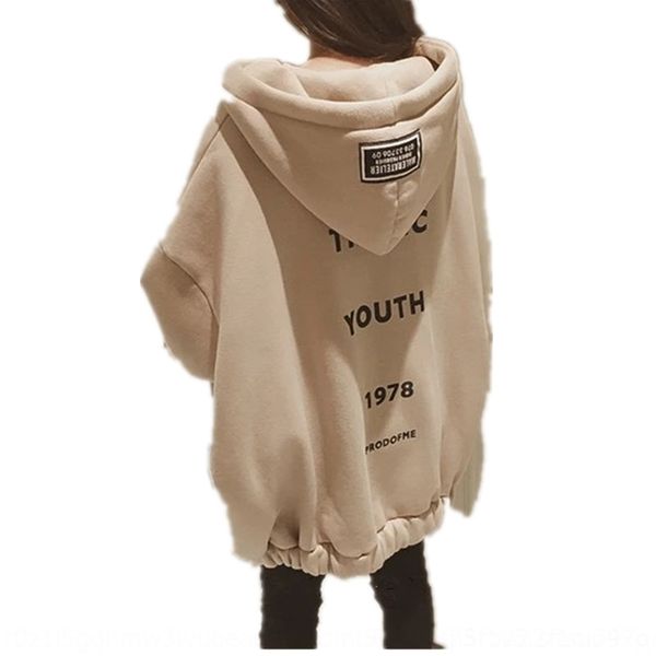 

aa8qg korean coat coat autumn and ins new 2020 style loose sweater women's cardigan hooded winter super popular large size women's, Black