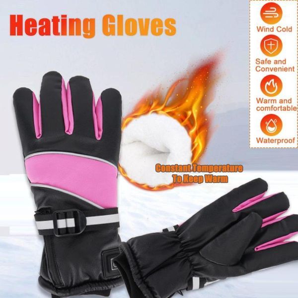 

ski gloves winter electric heated windproof cycling warm heating touch screen skiing 3000mah for men women1