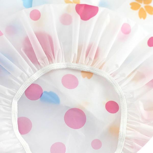 

10pcs bathing hat shower cap elastic bathroom accessories resuable bath random colors hair cap waterproof h wmtiny