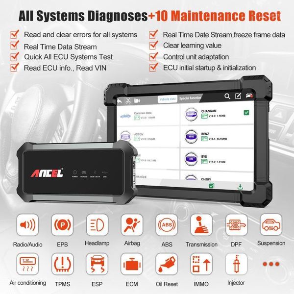 

ancel x7 obd2 scanner bluetooth full system auto scanner professional car diagnostics tools dpf epb immo airbag multi-language1