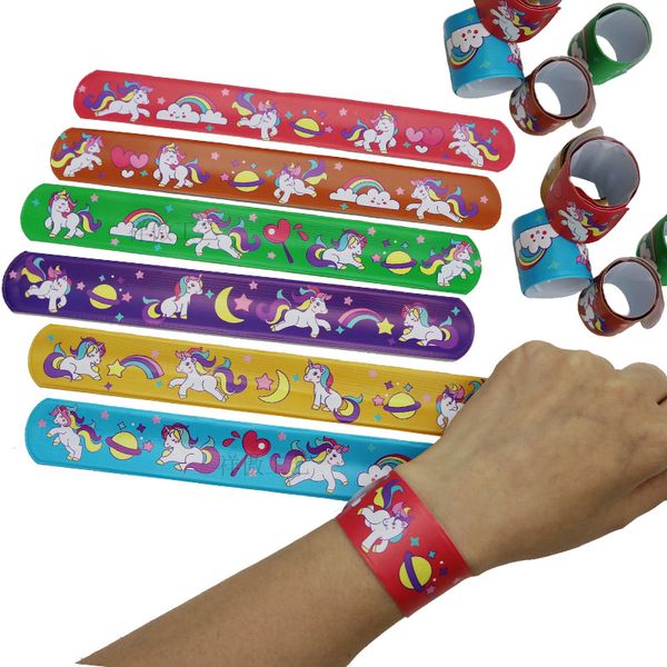 

pvc bangles cartoon unicorn pattern wristbands red green yellow orange purple multi colors bracelets selling 0 35xa l1