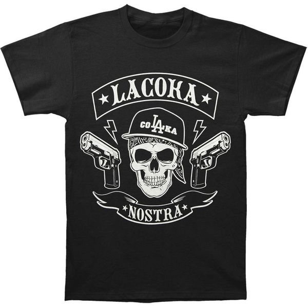 

la coka nostra men's mc (la) t-shirt black sport hooded sweatshirt hoodie