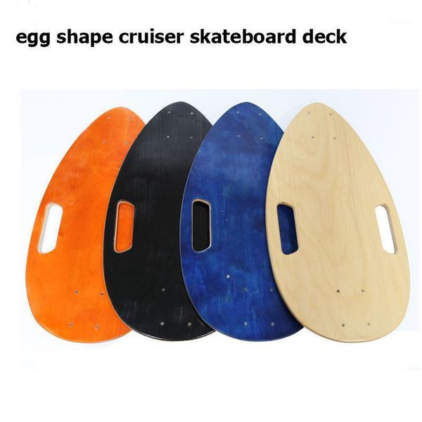 

skateboarding 1pcs 8-tier canadian maple deck mini cruiser skateboard egg heart shape portable board 45x24cm parts supply1