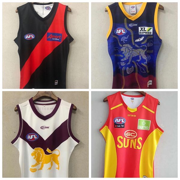 

new 2020 2021 rugby jerseys essendon bombers melbourne blues afl jersey league shirt vest 20 21 rugby wear, Black;gray