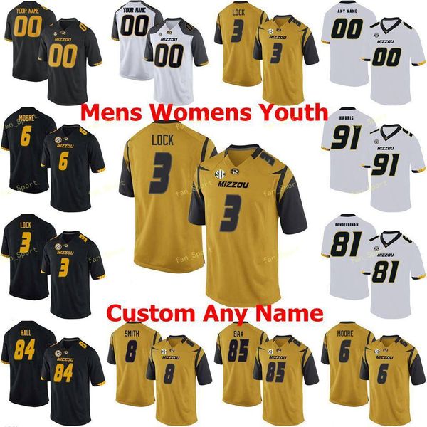 

custom missouri tigers college football jersey 81 albert okwuegbunam 83 kellen winslow 84 emanuel hall men women youth stitched, Black