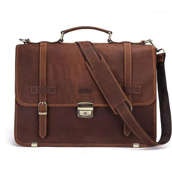 

luxury handbags men bags designer messenger bag men crazy horse cow leather man bag cow leather document1