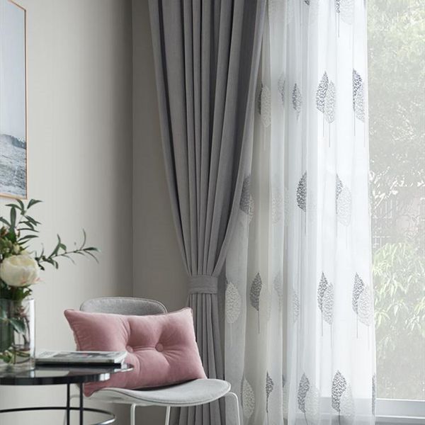 

nordic plain simple blackout curtains fashionable modern style curtains for living room bedroom luxury european