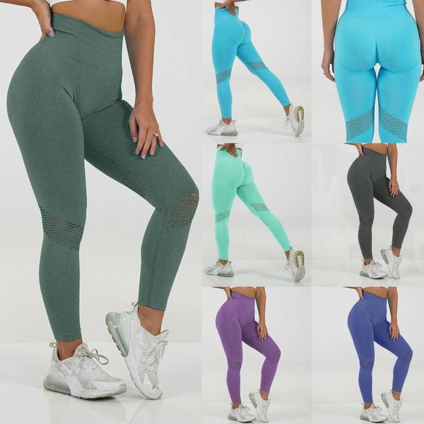 

women's yoga leggings seamless yoga pants hight waist fitness leggings sport women hollow quick dry workout gym pants, White;red