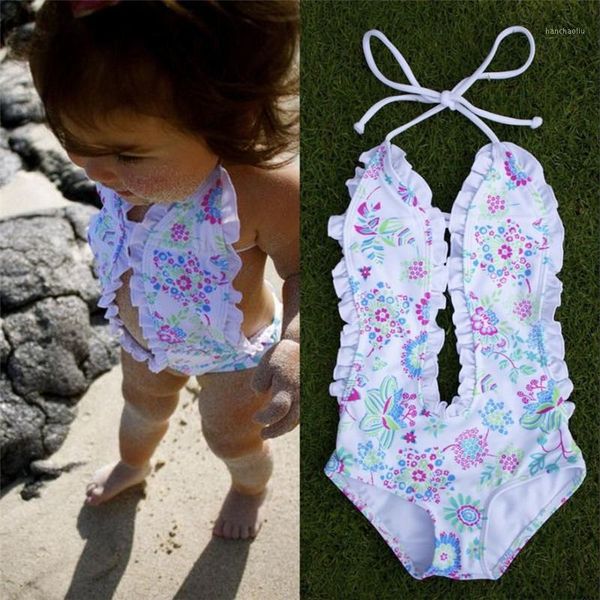 

children's swimwear baby girls bikini floral split tankini swimsuit bathing suit swimming clothes uk1