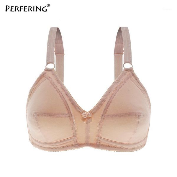 

perfering cotton soft ful lingerie bra thin push up wire bh women rear double row buckle cozy solid color underwear1, Red;black