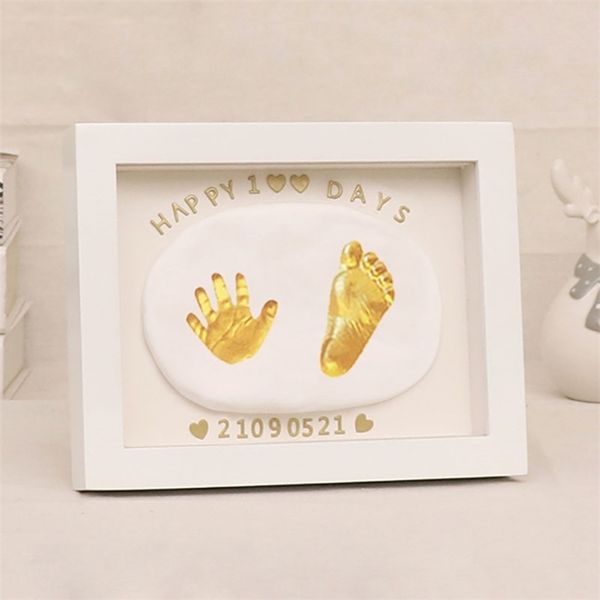 

baby footprint p frame non-toxic handprint clay diy casting kit for newborn baby children's souvenirs and gifts babies items lj201215