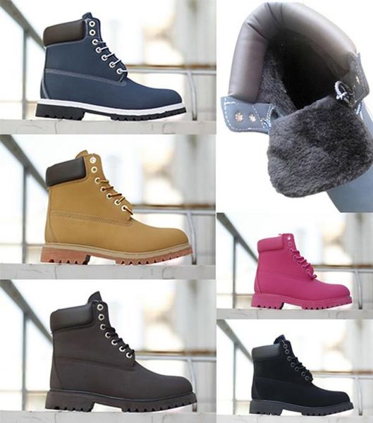 

2021 men women classic yellow boots waterproof casual martin boot high cut snow boots hiking sports trainer shoes sneakers, Black