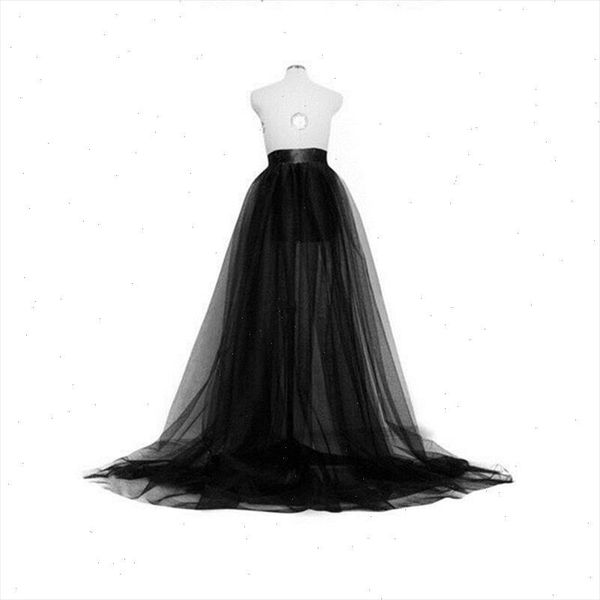 

fashion women a line tulle tutu long skirt beautiful wedding party prom bandage mesh skirt preppy style popular simple hot, Black
