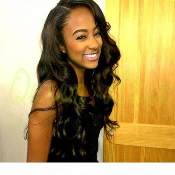 

brazilian body wave lace wig with baby hair bleached knots 150 density human hair full lace wigs glueless for black women, Black;brown