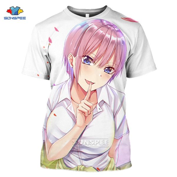 

anime the quintessential quintuplets men gym clothing 3d print shirts funny humor plus size men clothing
