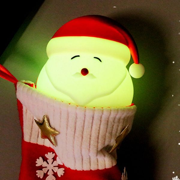

cute santas decorative table lamp night light led lights room lighting bedroom decor kids room decoration luminaria lovely gift vtky2049
