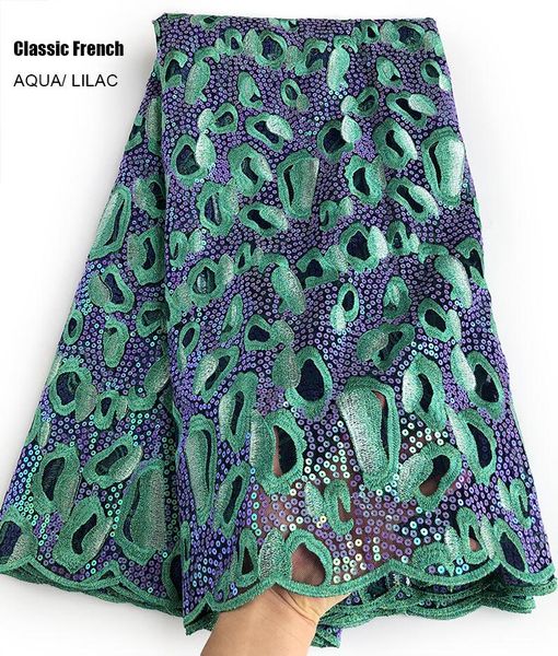 

dazzling classic all sequins french lace super neat embroidery african tulle korea mesh lace fabric 5 yards shiny high quality, Pink;blue