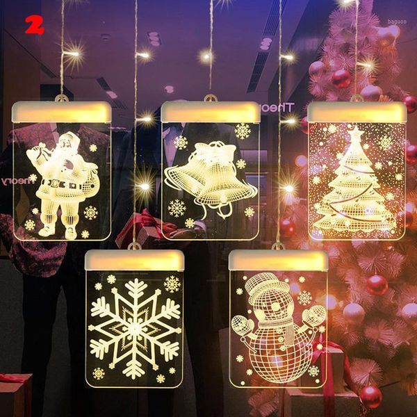 

new christmas santa claus elk bells pattern led fairy lights ornaments home decorations smd661